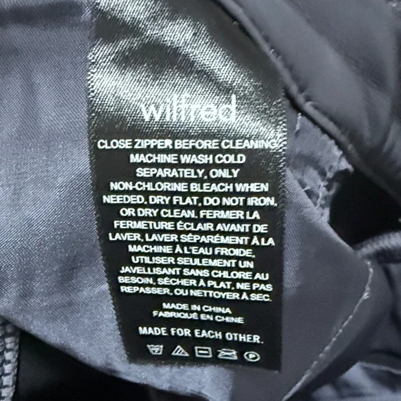 Wilfred Dark Gray Leather Straight Pants - Picture 4 of 9